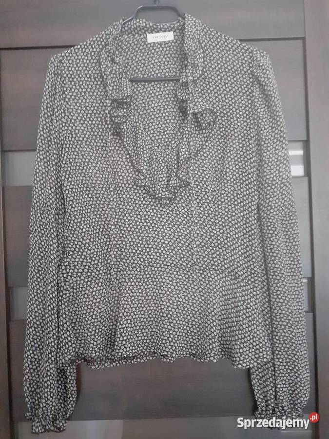 bluzka z żabotami dopasowana seksowna S M Bluzki i koszule Gdańsk