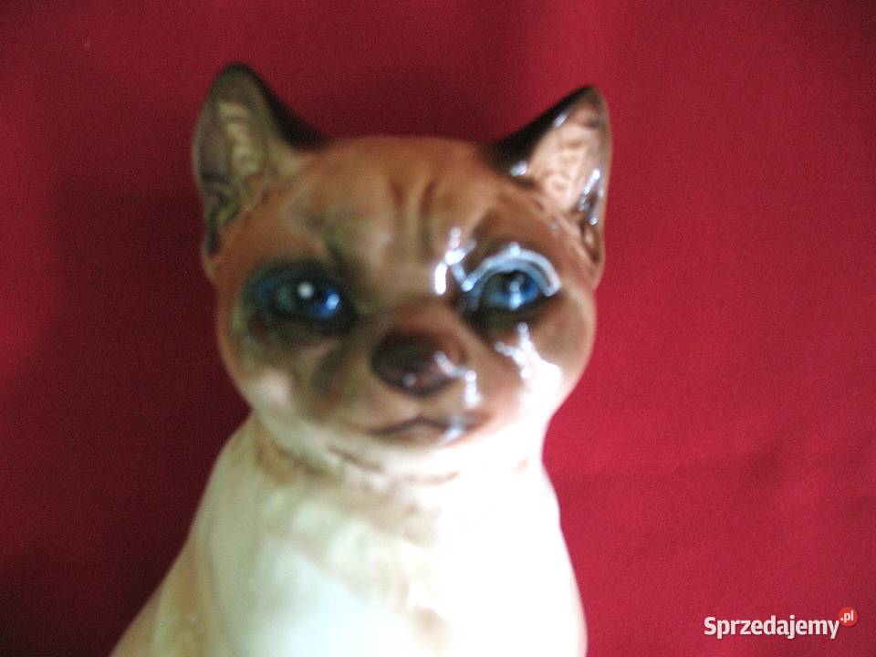 Kot figurka Syjamski kotek 185 x 13 x 9 beżowy Siedlce sprzedam