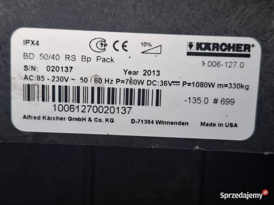 Szorowarka Karcher BD 5040 RS Bp Pack Super Stan Radom