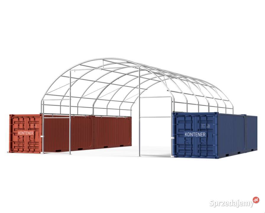 8x12m Namiot ZADASZENIE do kontenerów 2x WEJŚCIE Magazynowanie Tarnobrzeg