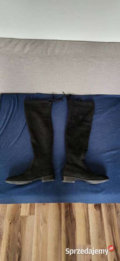 Czarne muszkieterki VICES 37 zamszowe stan