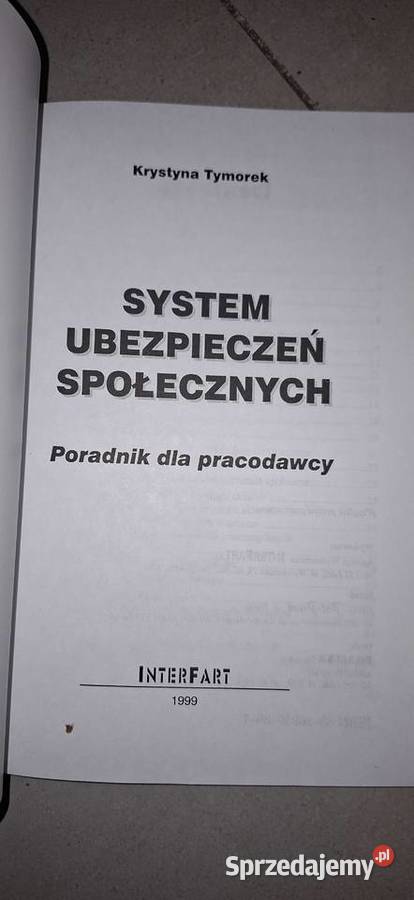 Pierwsze wydanie poradnika ZUS Tymorek 1999 wielkopolskie Łęczyca