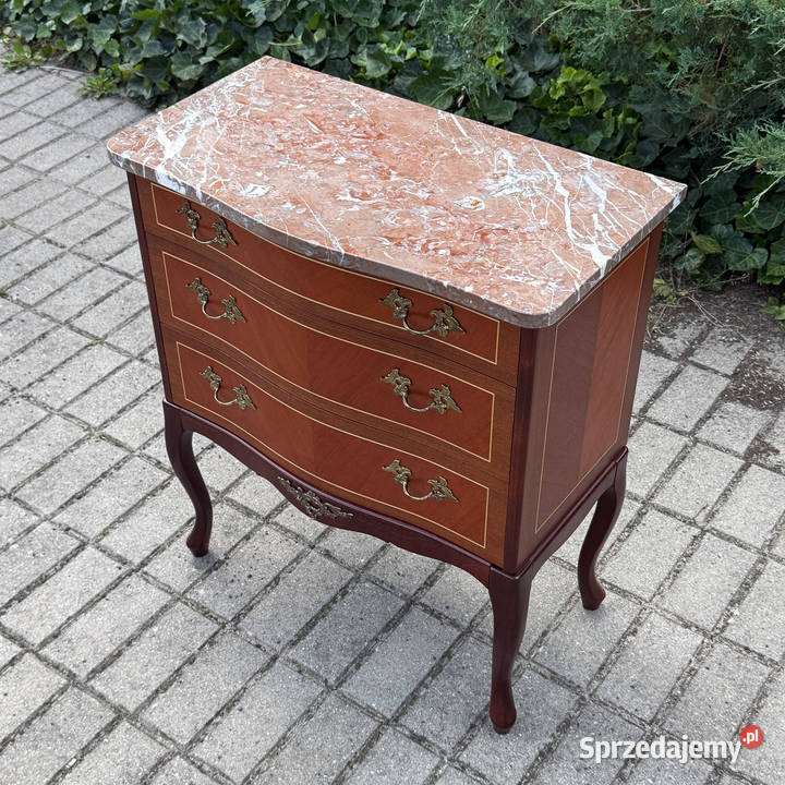 ARTexpert Klasyczna komoda Ludwik marmurowy blat Antyki, Sztuka, Kolekcje zachodniopomorskie