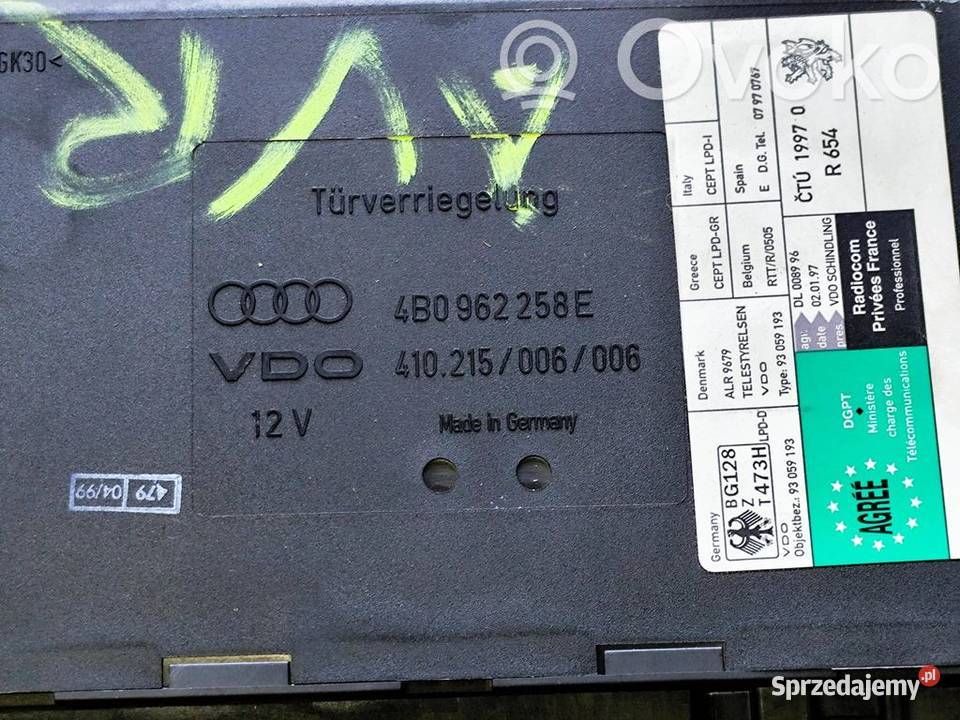 Audi A6 S6 C5 Avant Allroad STEROWNIK MODUŁ