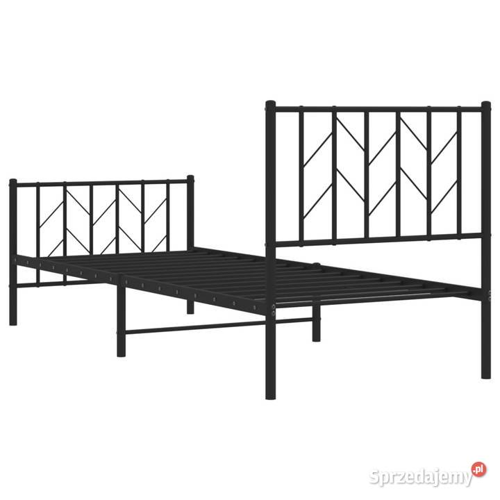 Łóżko Metalowe Czarne Rama Łóżka Ze Stelażem 90cm Warszawa