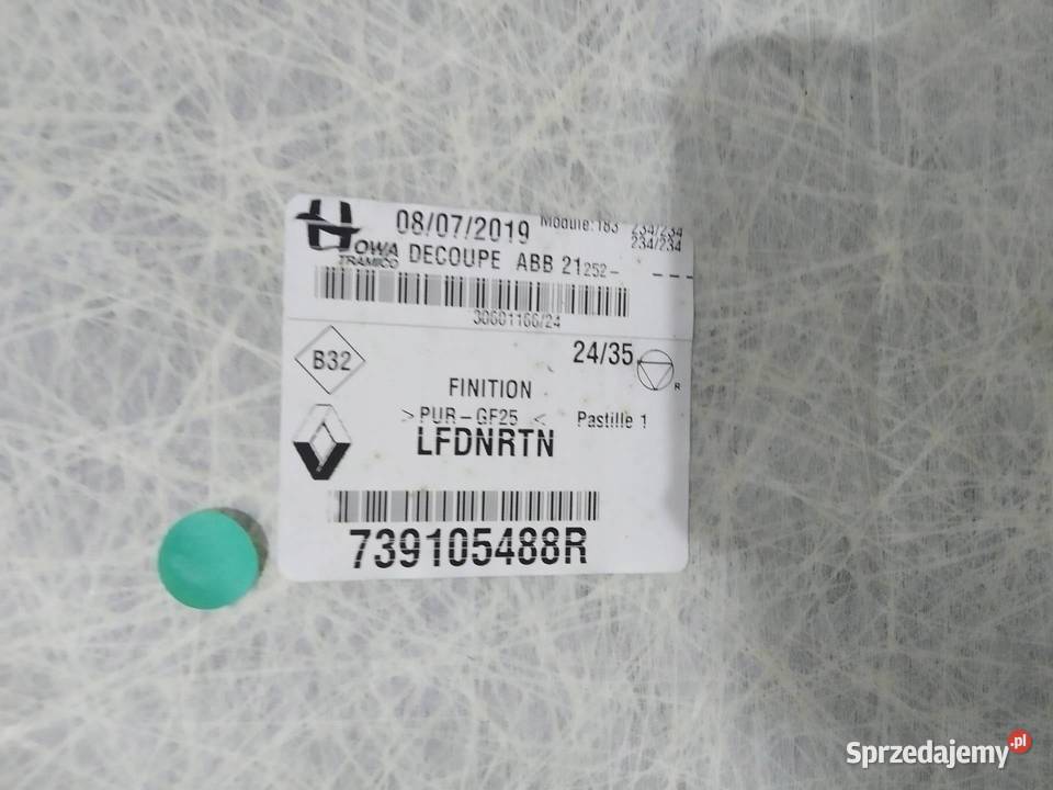 PODSUFITKA PODBITKA SUFIT SEDAN 739105488R Rok produkcji 2019