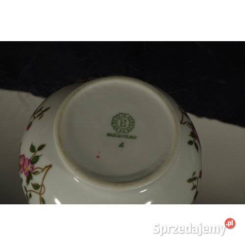 Bogucice wazon porcelanowy kwiaty złocenie