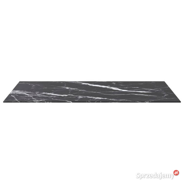 Blat stołu czarny 100x62 8 mm szkło ze wzorem Warszawa