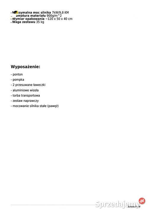 Nowy ponton motorowy NawiPoland MP300 BIG Mielec