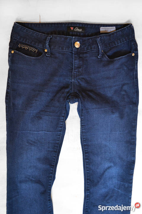 jeansowe spodnie Guess granatowe dzwony 40 L