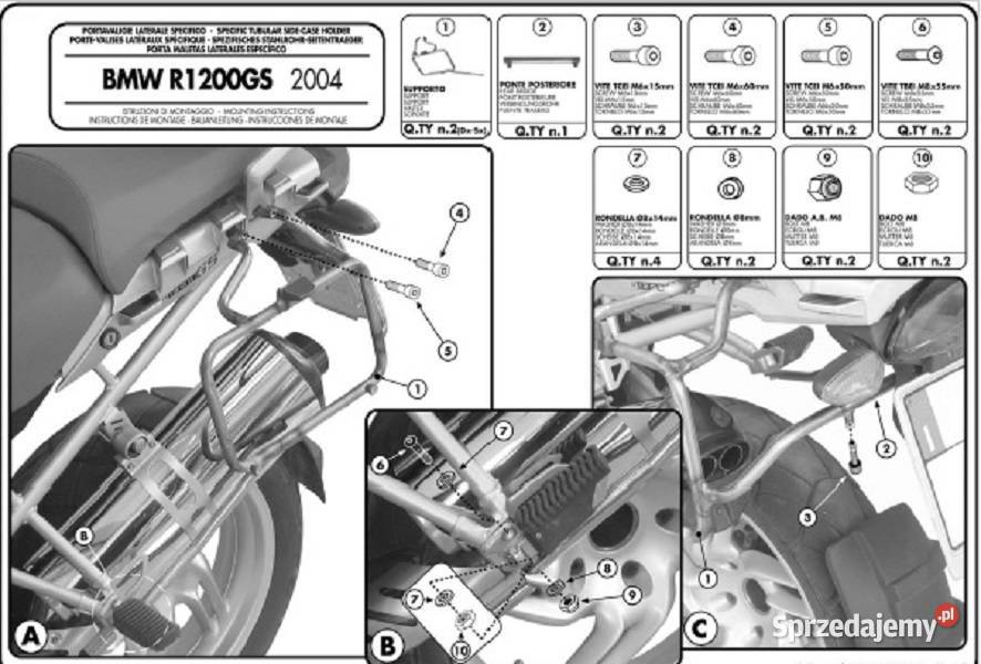 BMW R 1200GS Adventure ZESTAW 2 KUFRÓW BOCZNYCH kufry