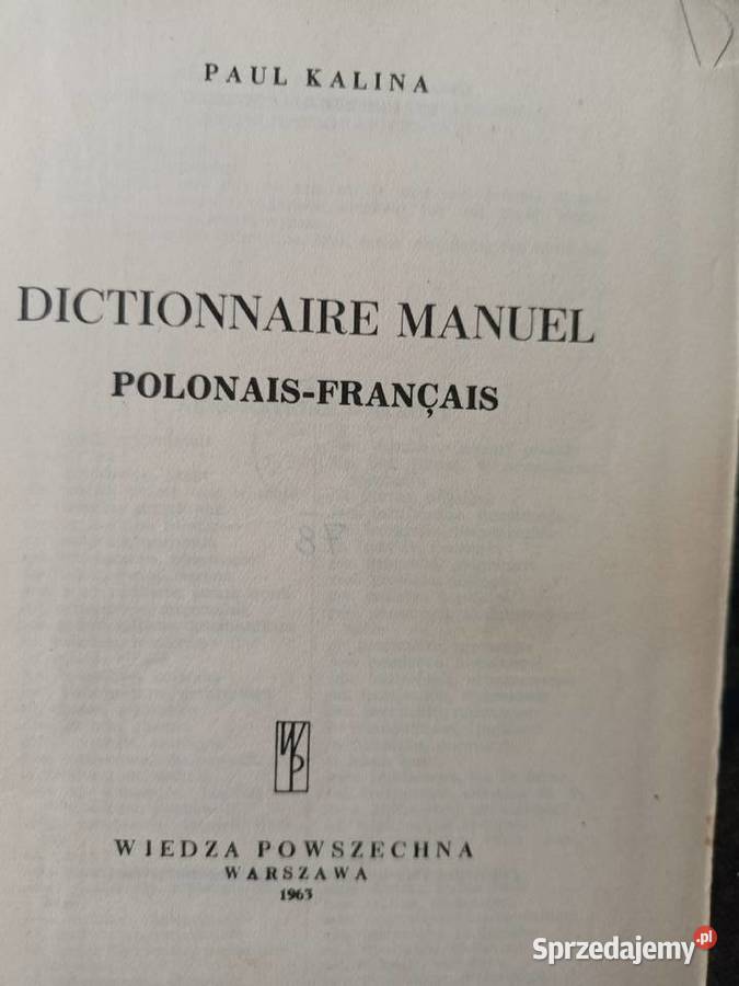 Słownik polsko francuski książki Warszawa mazowieckie