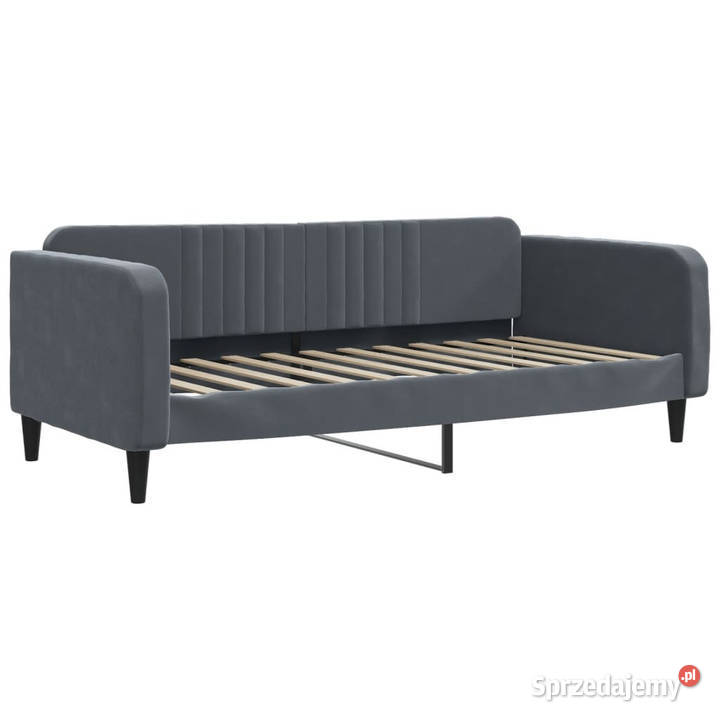 Sofa z materacem do spania ciemnoszara aksamit mazowieckie Warszawa