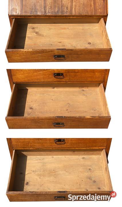 Stary sekretarzyk z przeszkloną nadstawką Gryfice sprzedam