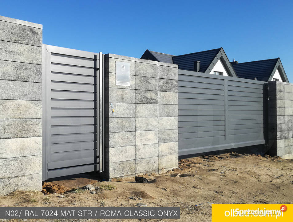 Nowoczesne ogrodzenie żaluzjowe N02 aluminiowe Chwaszczyno