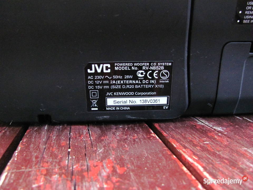 Radio radioodtwarzacz boombox JVC CDMP3USB