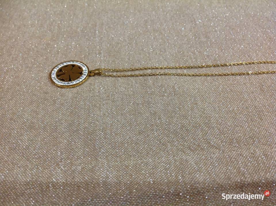 Damski Złoty Naszyjnik Choker z Koniczynką Nowa Sól sprzedam