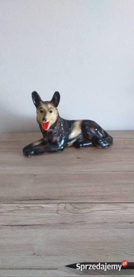 Kolekcjonerska Figurka owczarek niemiecki Rękodzieło Przedbórz
