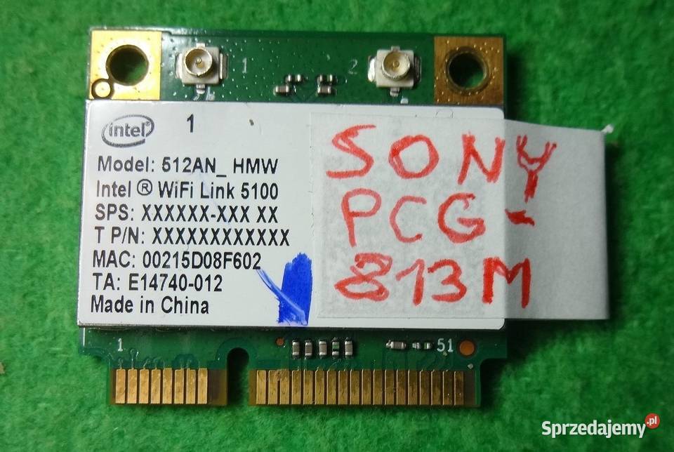 WiFi 512ANHMW do laptopa SONY VGNAW11M PCG8131M Szczecin sprzedam