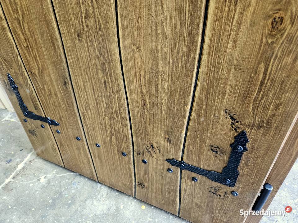 Drzwi DŁUGOSZ drewniane zewnętrzne wejściowe Katowice sprzedam
