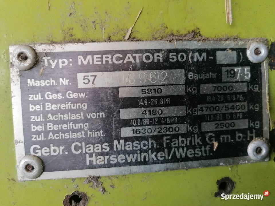 Fajny kombajn claas mercator 50 1540 godz Claas wielkopolskie Błotnica