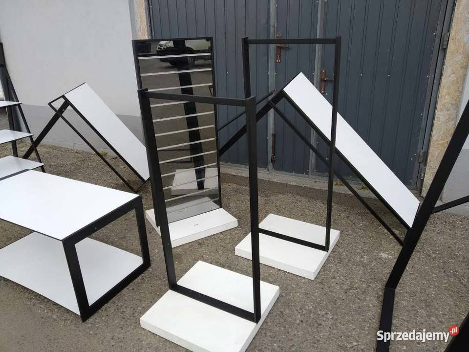 Meble sklepowe RFM zestaw wieszaki lustra półki Stary Sącz