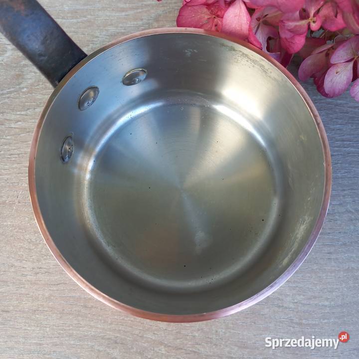 Profesjonalny miedziany rondel poj 07 l grube Warszawa