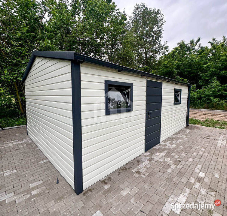 Garaż blaszany 4x5m brama uchylna 2x okno drzwi pomorskie Słupsk sprzedam