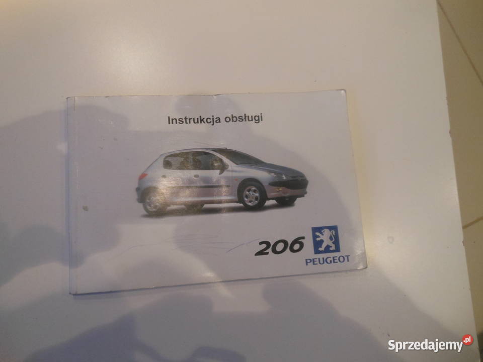 ksiazka instrukcja obslugi pollsku Peugeot 206 kujawsko-pomorskie Bydgoszcz sprzedam