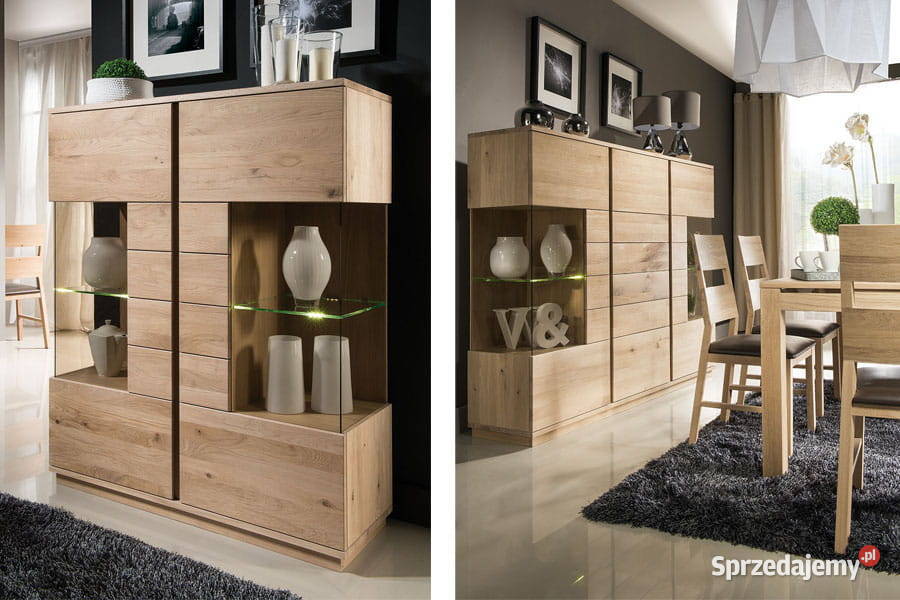 KOMODA LIMERA186x79x43piękno starego dębu Komody Tarczyn