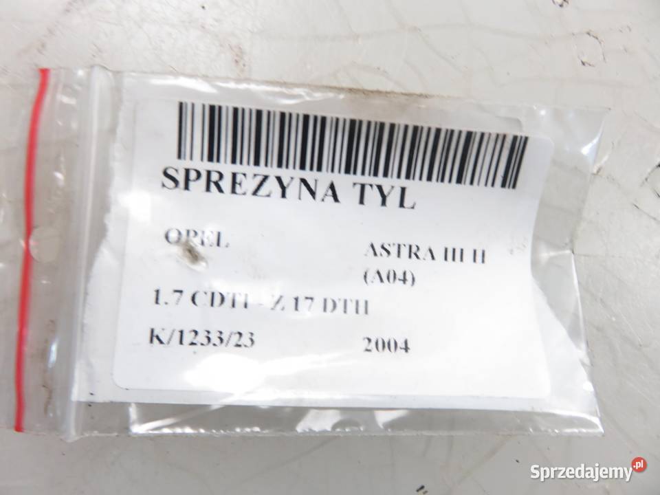 SPRĘŻYNY TYŁ TYLNE OPEL ASTRA III H HB