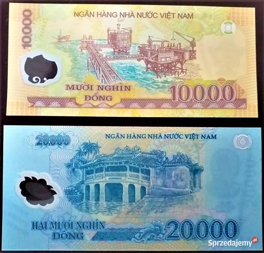 WIETNAM 2006 dwa banknoty polimerowe UNC wysyłka Człuchów
