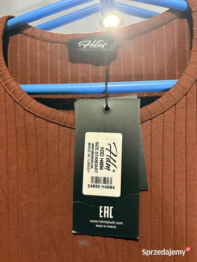 HDM brązowa sukienka w prążki Spódnice i sukienki małopolskie Kalwaria Zebrzydowska