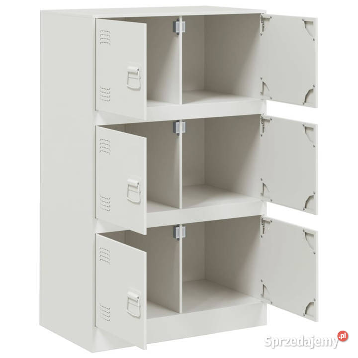 Szafka boczna biała 67x39x107 stal WM841660 mazowieckie