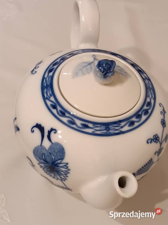 Dzbanek do herbaty porcelana wzór cebulowy małopolskie Gorlice