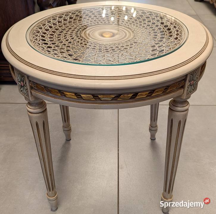 Piękny okrągły nieduży stolik empire ecrusklep Dąbrowa Górnicza