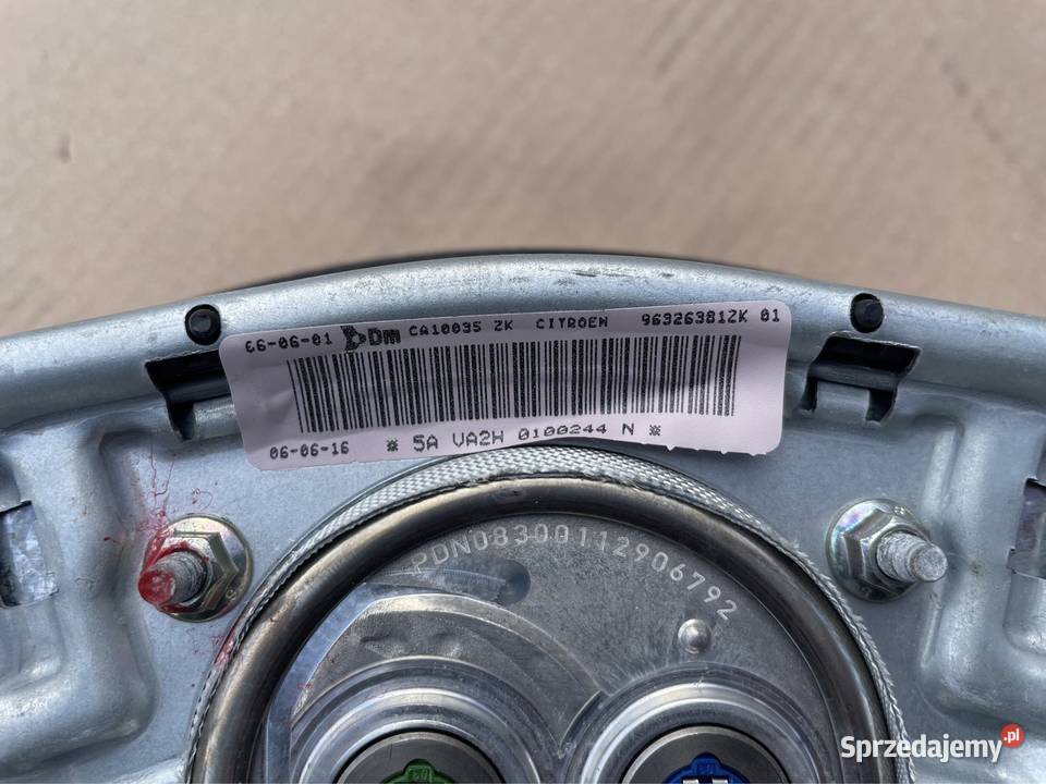 Airbag poduszka kierownicy 96326381ZK citroen c5 sprzedam