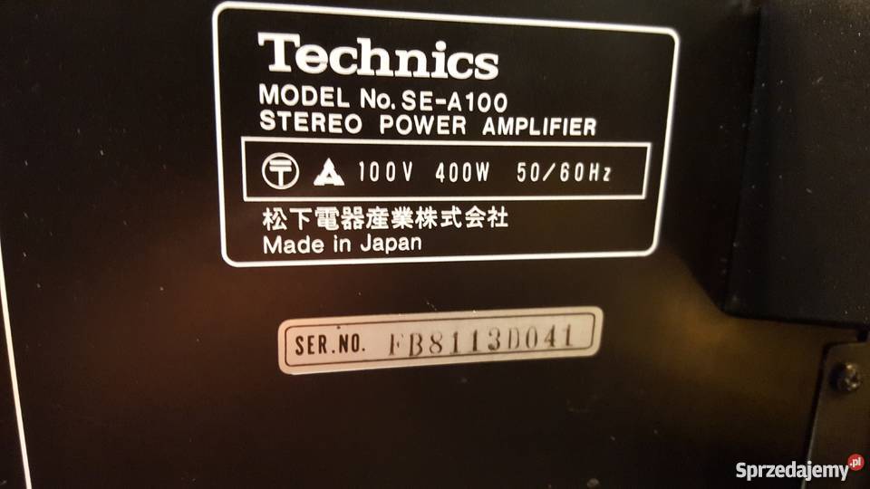 Wzmacniacz końcówka mocy Technics SEA100 Lewin Kłodzki