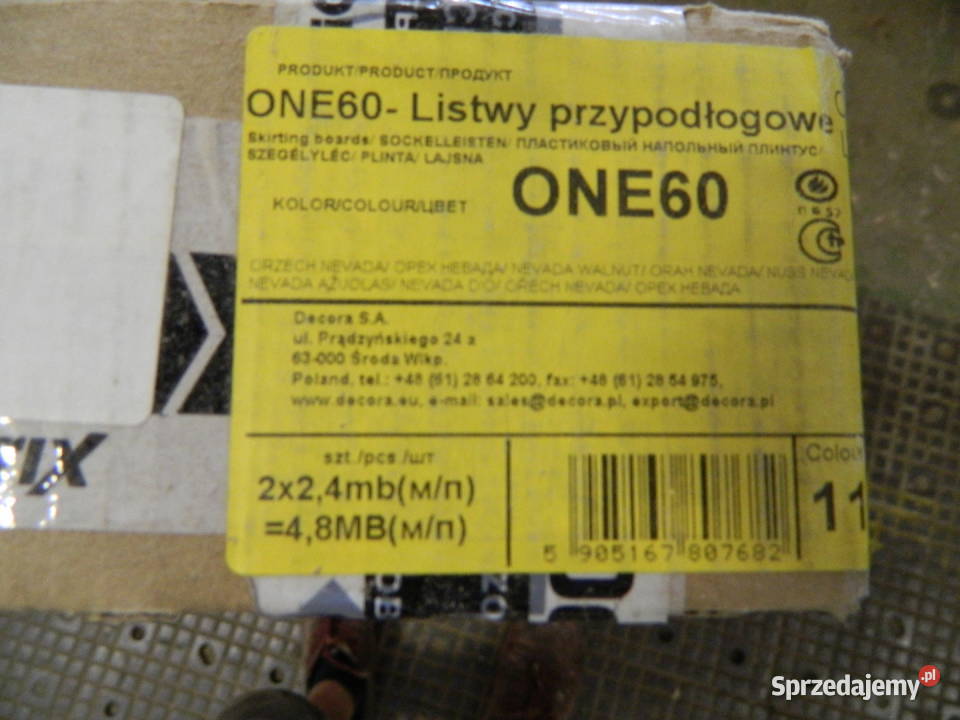 Listwa przypodłogowa Arbiton ONE 60 Orzech podkarpackie