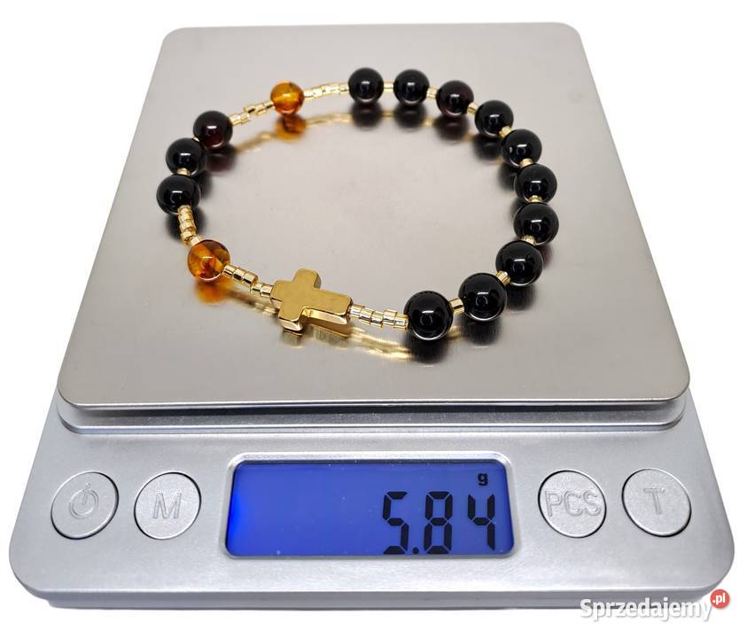 Bransoletka dziesiątka różańca z bursztynu Biżuteria Warszawa sprzedam