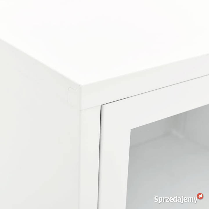 Szafka pod telewizor biała 90x30x44 stal i szkło Warszawa