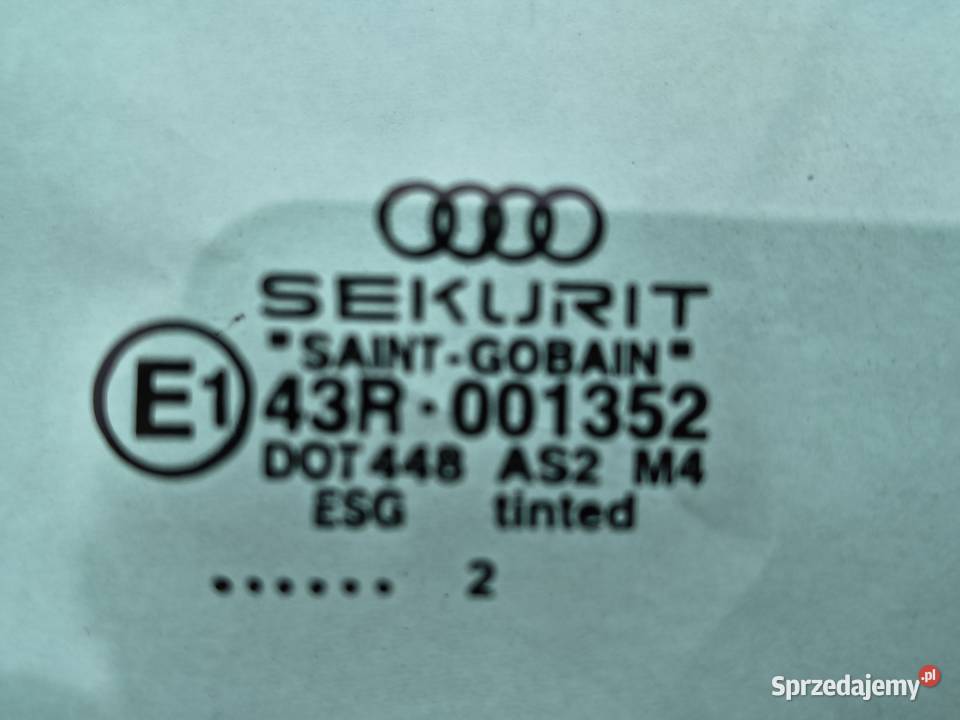 Szyba drzwi Lewy Przód Audi A3 8L FL 43R001352