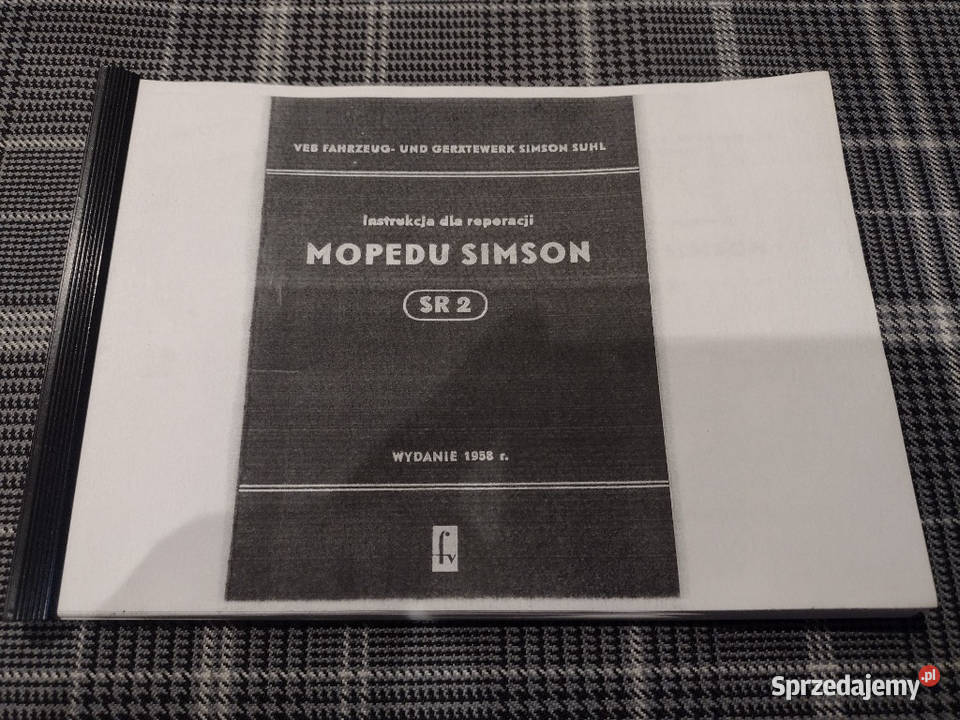 MOPEDU SIMSON SR 2 Instrukcja Reperacji NAPRAWA Łódź