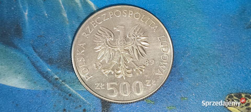 Monety PRL500 1989r 50 Rocznica Wojny Obronnej Gliwice