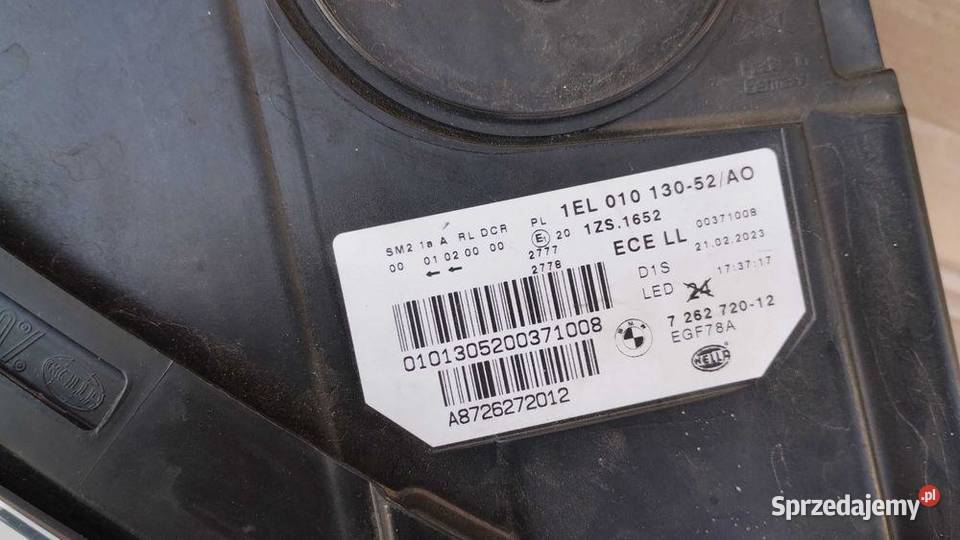 Lampa Przód Prawa Bi Xenon Nieskrętny Led Bmw 5 Lampy przednie