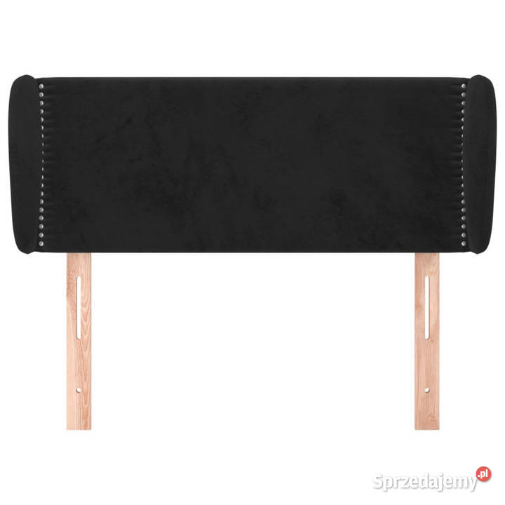 Zagłówek uszak czarny 103x23x7888 aksamitny Warszawa