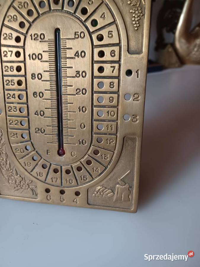 Piękny sygnowany mosiężny kalendarz z Poznań sprzedam