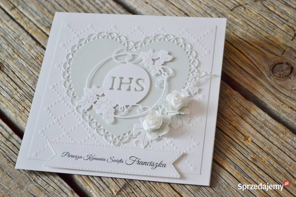 Kartka na Komunię ręcznie robiona różne wzory Słupsk