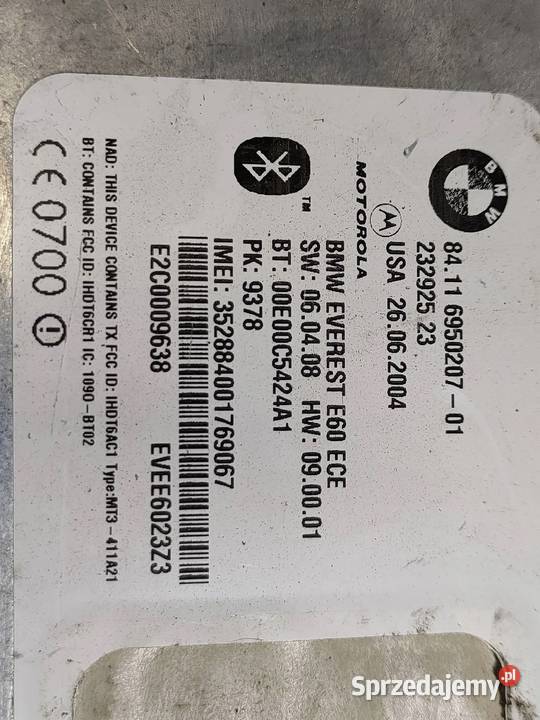 BMW 6 E63 E64 MODUŁ KOMFORTU 84116950207 Przemęt sprzedam