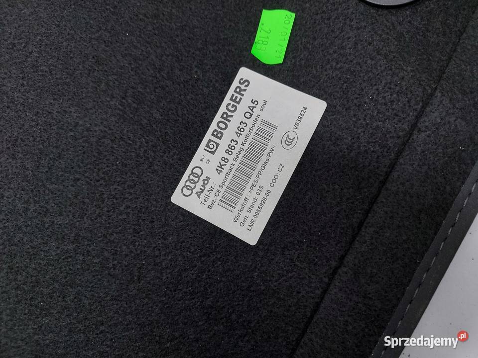 Audi A7 II 4K8 4M0 TFSI WYKŁADZINA PODŁOGA